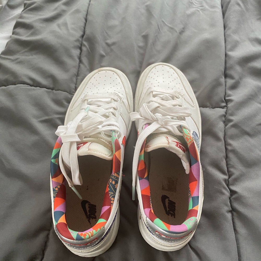 Nike Kids White and Multicolor Sneakers